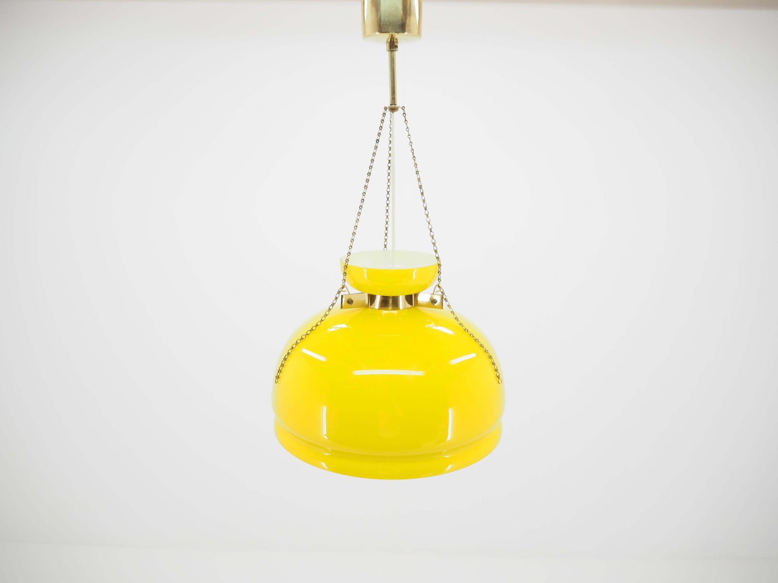 Midcentury Glass Chandelier In Style Of Harvey Guzzini, 1960s