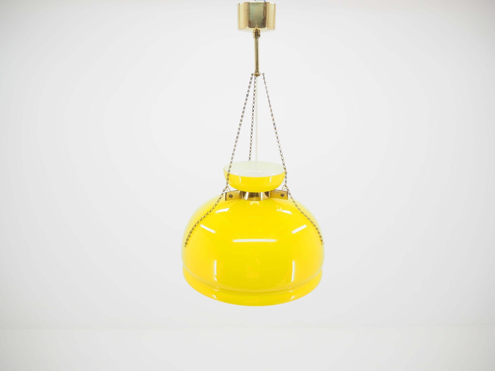 Midcentury Glass Chandelier In Style Of Harvey Guzzini, 1960s photo furniture