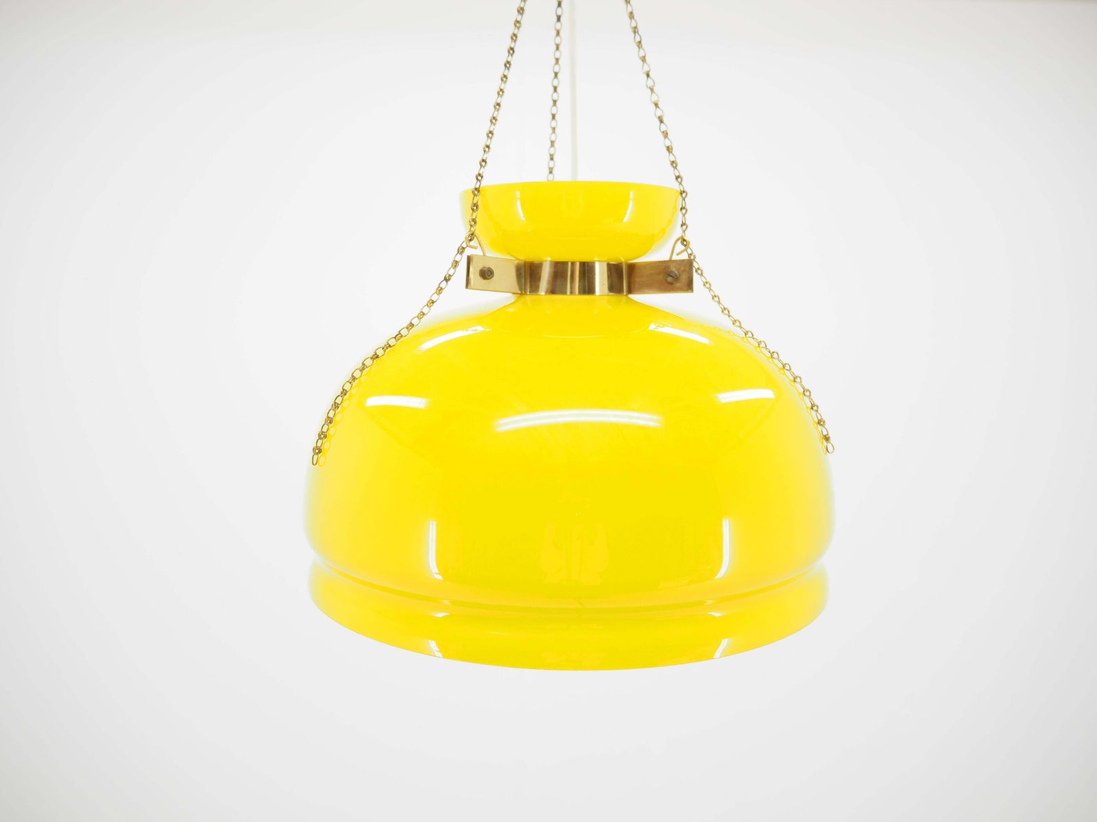Midcentury Glass Chandelier In Style Of Harvey Guzzini, 1960s photo for sale