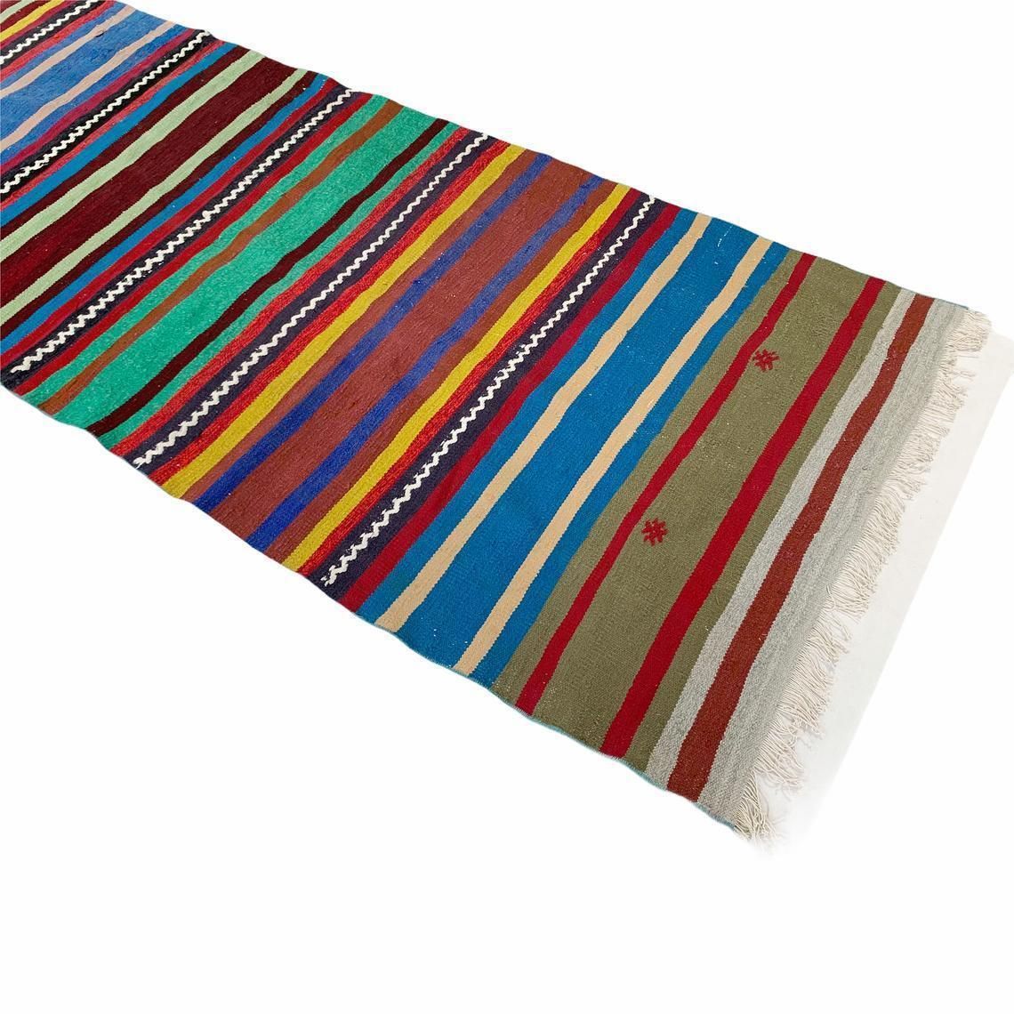 Traditional Turkish Kilim Rug Runner , Vintage Turkish Wool Country Home Kelim 297 X 85 Cm photo furniture