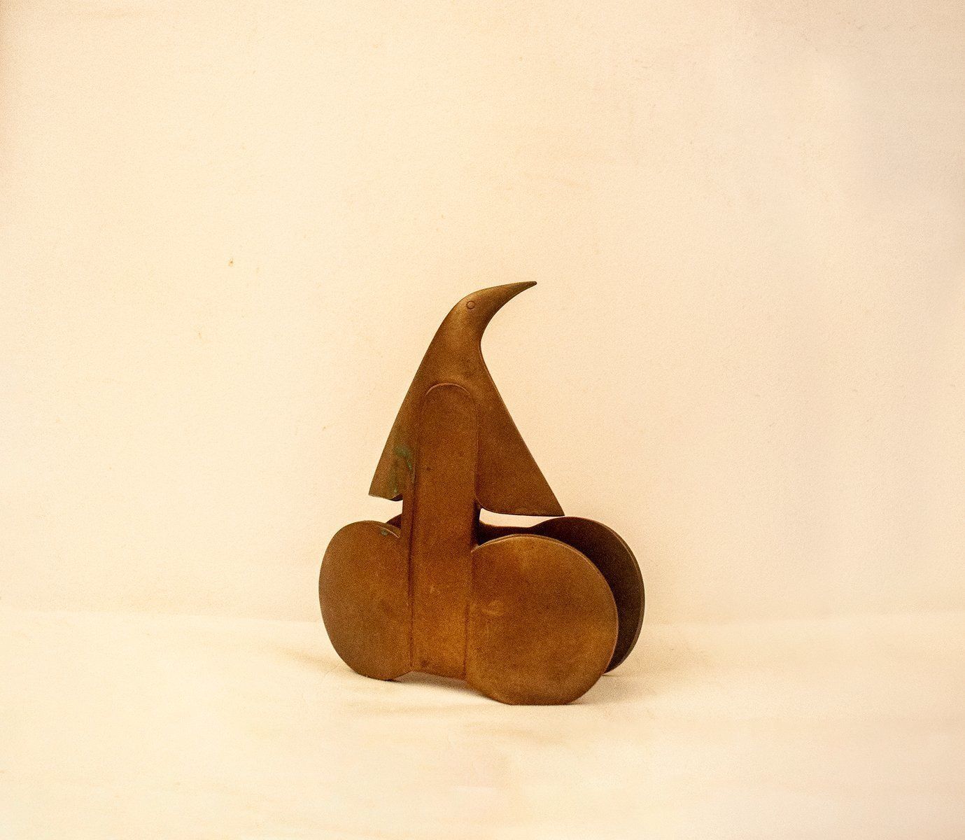 Bronzen Deurgreep Van E.P. Italy, Ca. Jaren 1960