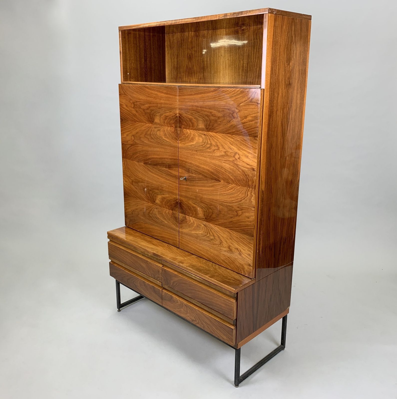 Vintage Cabinet 'Belmondo', High Gloss, Czechoslovakia, 1970s