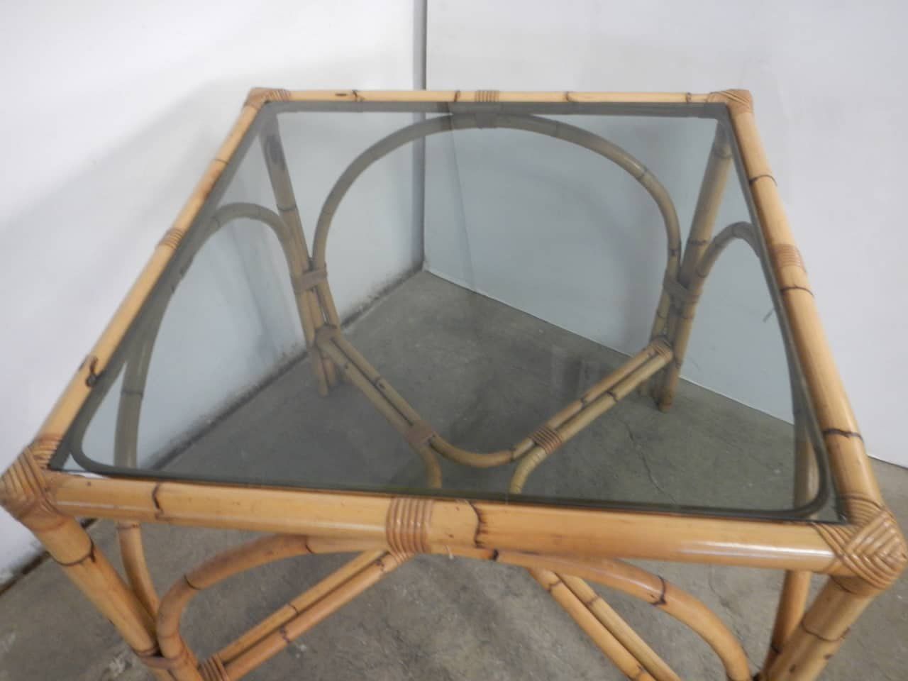 Rattan Table, Italy, 1970s photo furniture