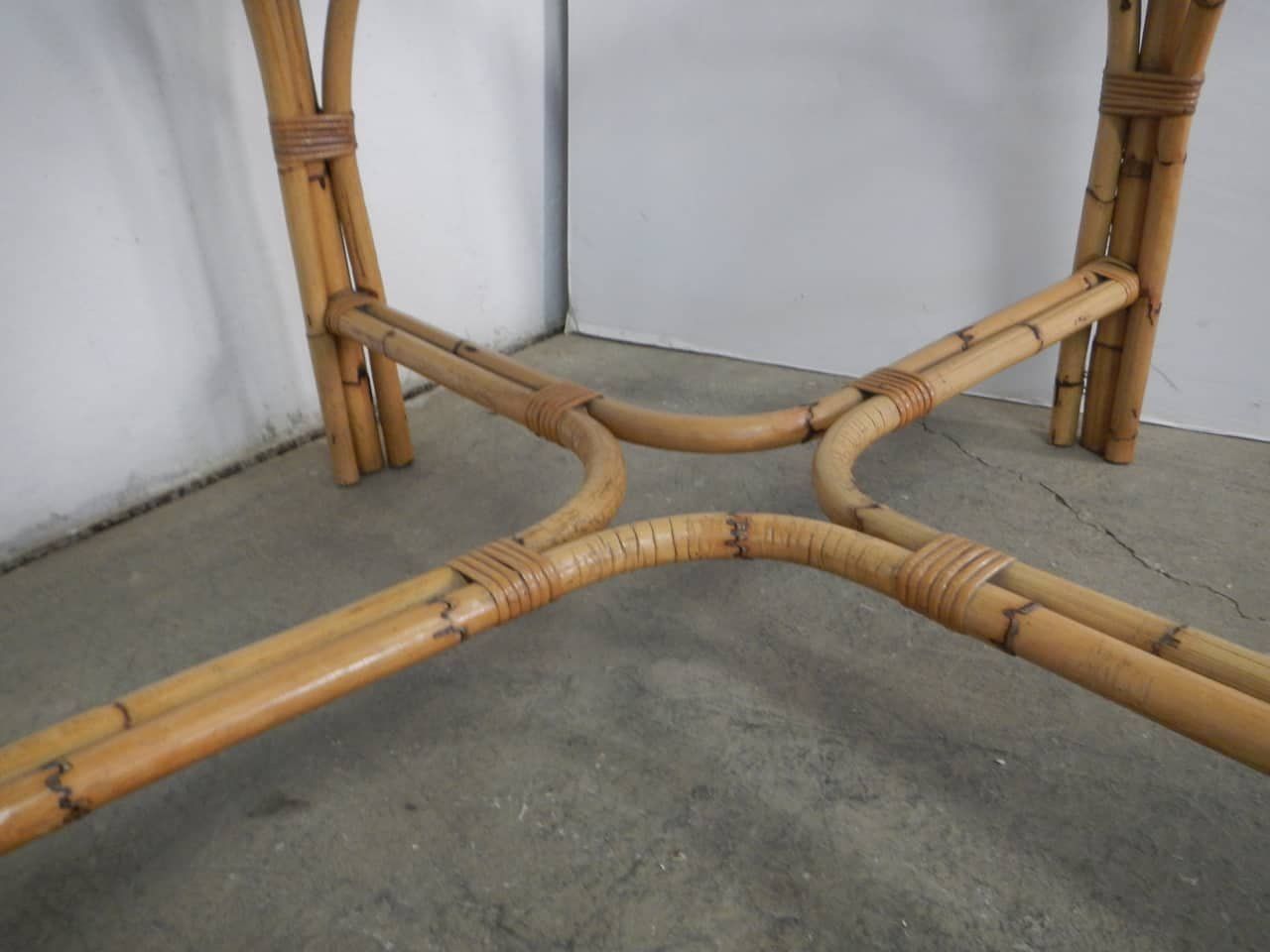 photo for sale Rattan Table, Italy, 1970s