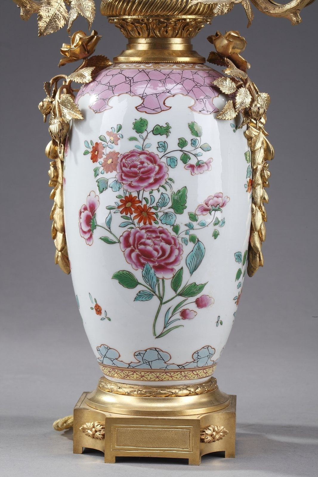 Vases Mounted As Lamps In "Famille Rose" Porcelain Taste photo 4973.0