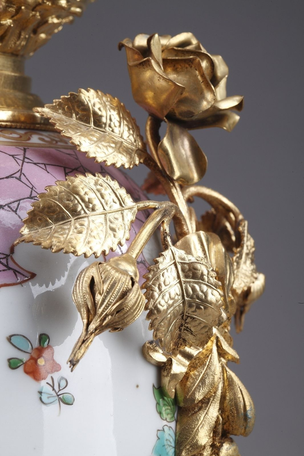 photo buy Vases Mounted As Lamps In "Famille Rose" Porcelain Taste