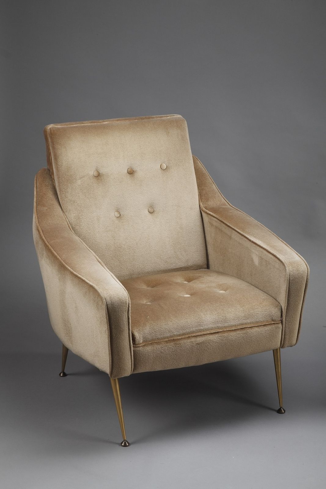 Paar fluwelen bergèrefauteuils, ca. jaren 1950 photo furniture