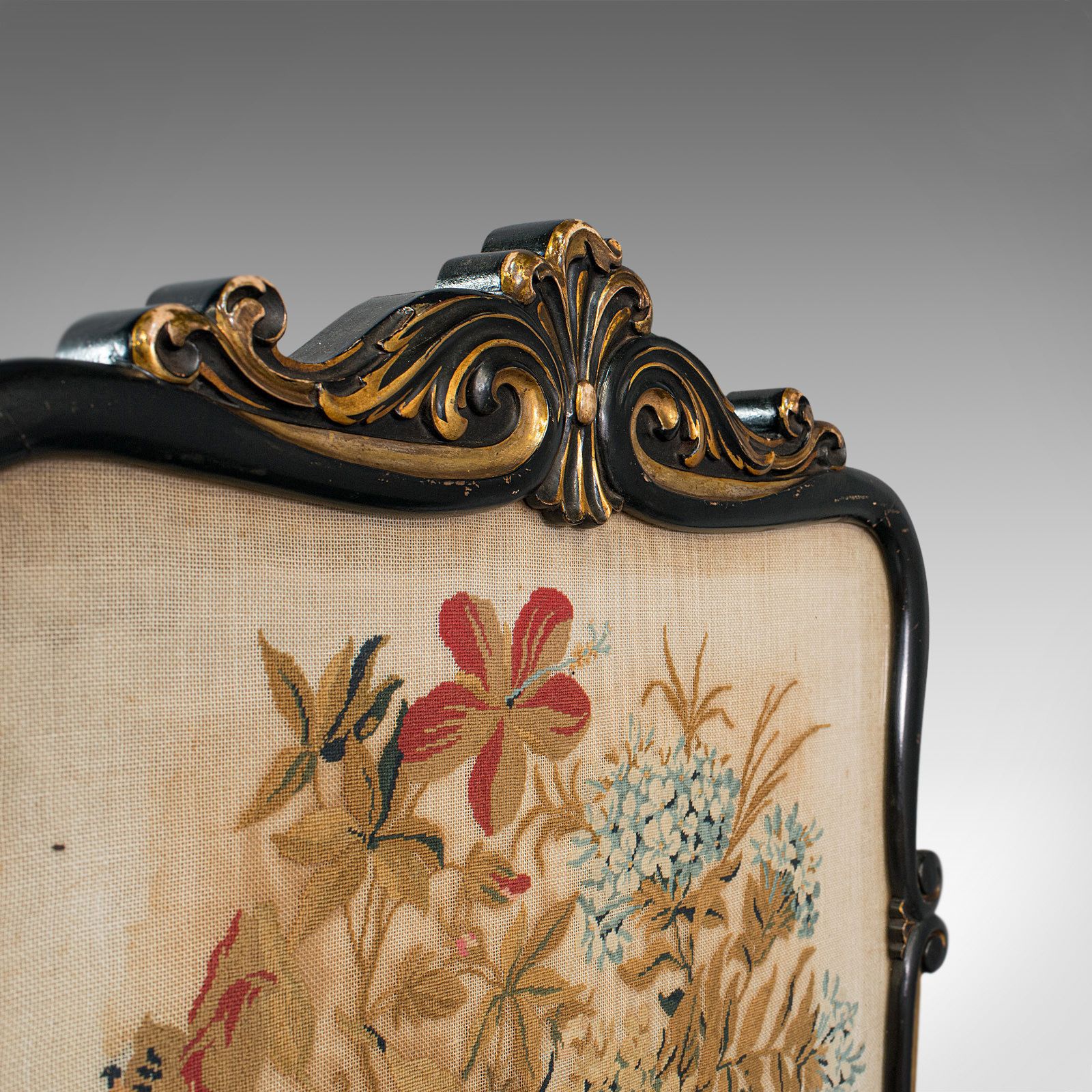 Antique Fireside Screen, English, Panel, Needlepoint, Tapestry, Regency, C1830 photo for sale