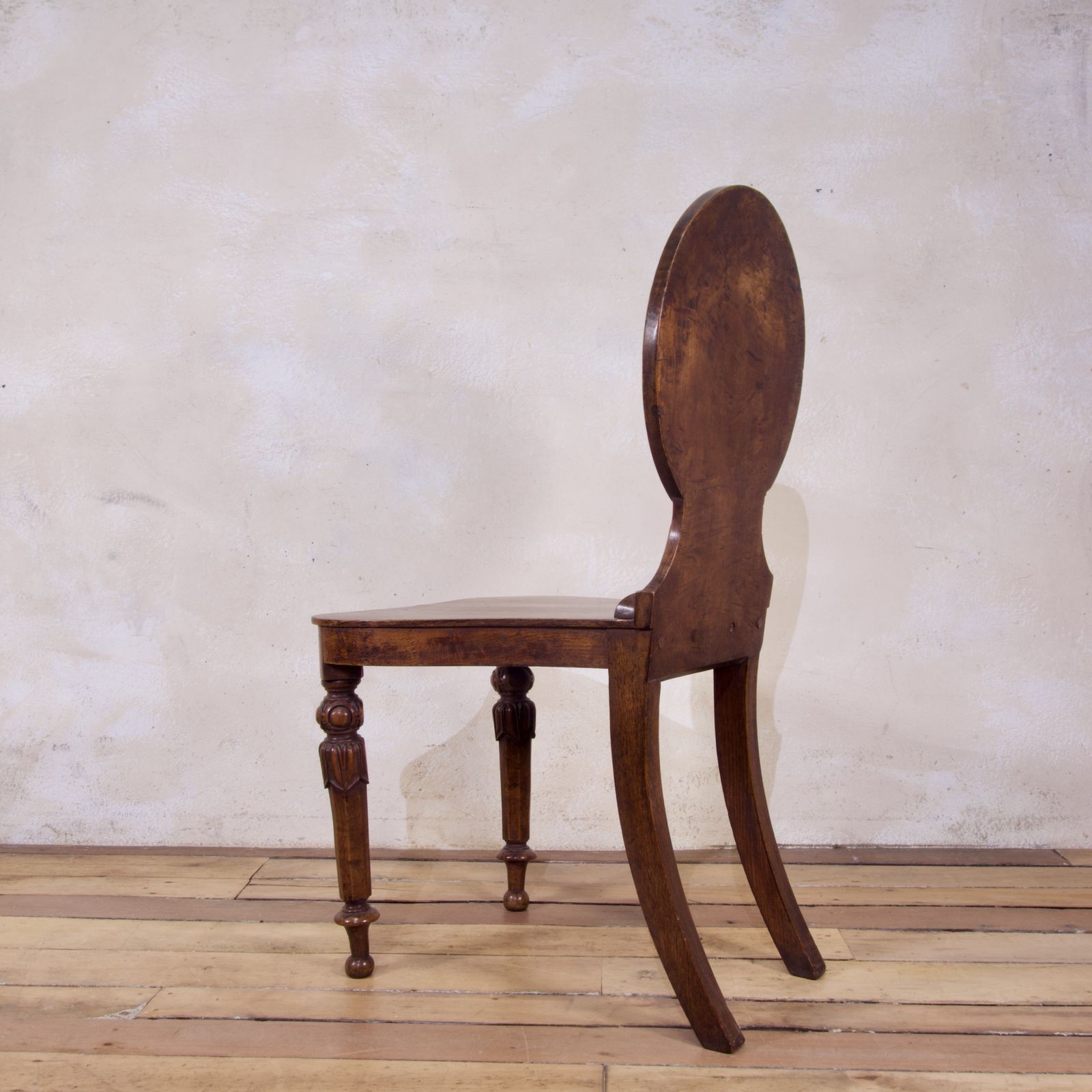 A 19th Century William IV Elm And Burr Elm Hall Chair photo vinterior