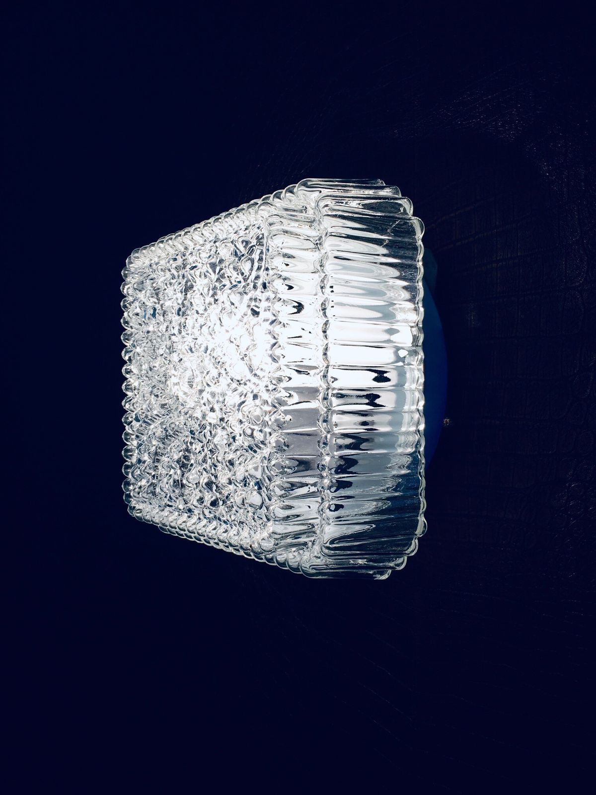 Vierkante Glazen Wandlamp Van Massive, Ca. Jaren 1970 photo vintage