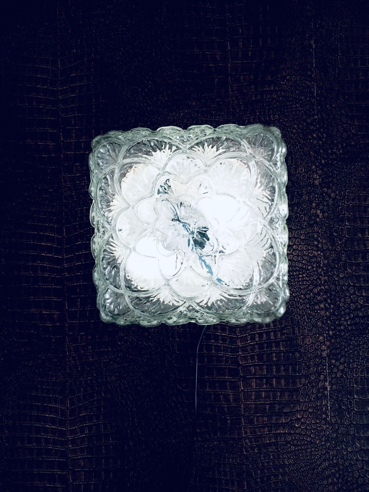 Midcentury Modern Design Flower Leaf Glass Sconce Wall Lamp By Rzb Leuchten 1960s photo vinterior