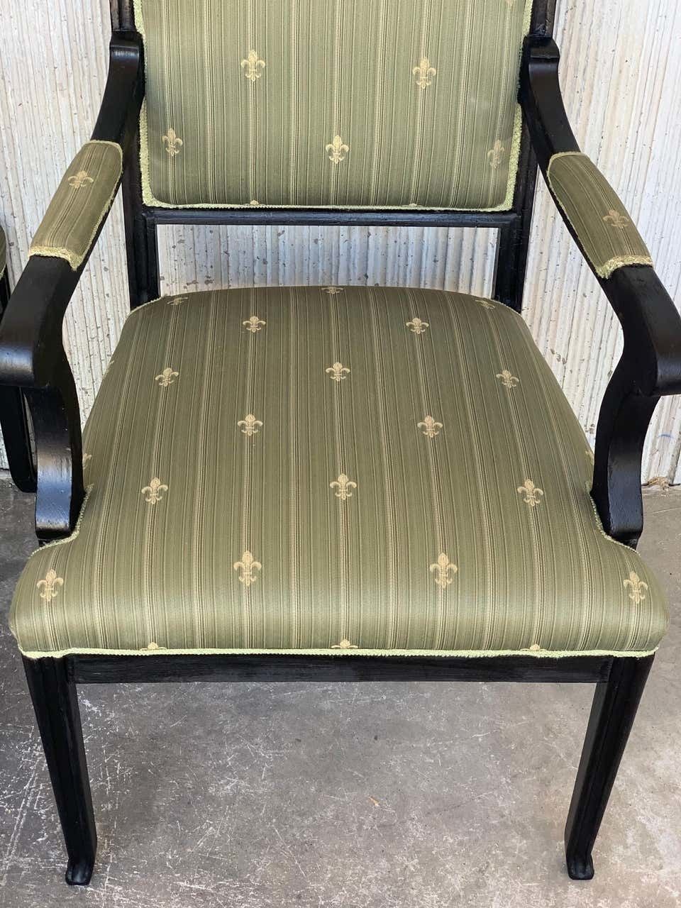 photo buy Salon de style Louis XVI noir, canapé et deux fauteuils, XXe siècle