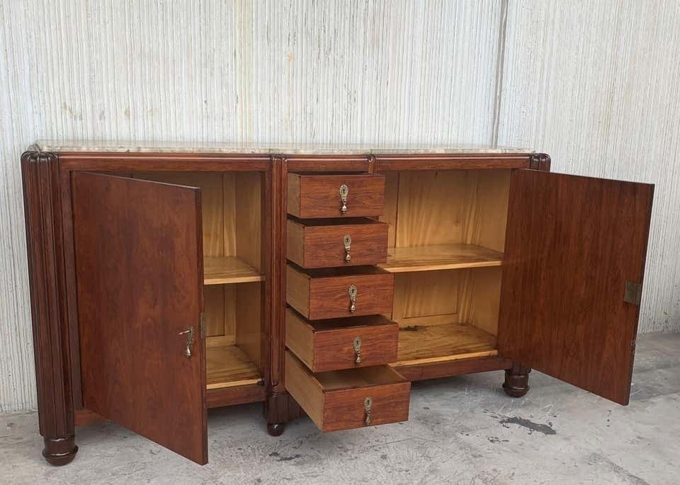 photo for sale Grand buffet Art déco français en acajou et ébène de Macassar, XXe siècle