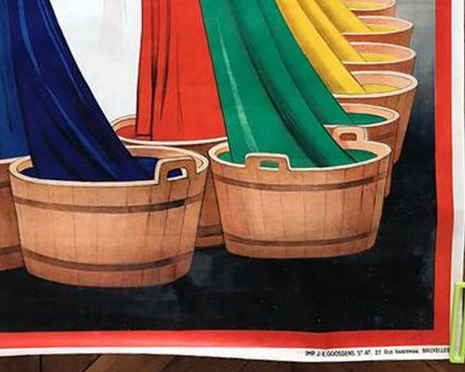 Original Vintage 20s Laudry Poster By Dorfi   Featuring L'alsacienne Teint Tous Tissus   1920s photo 745.0