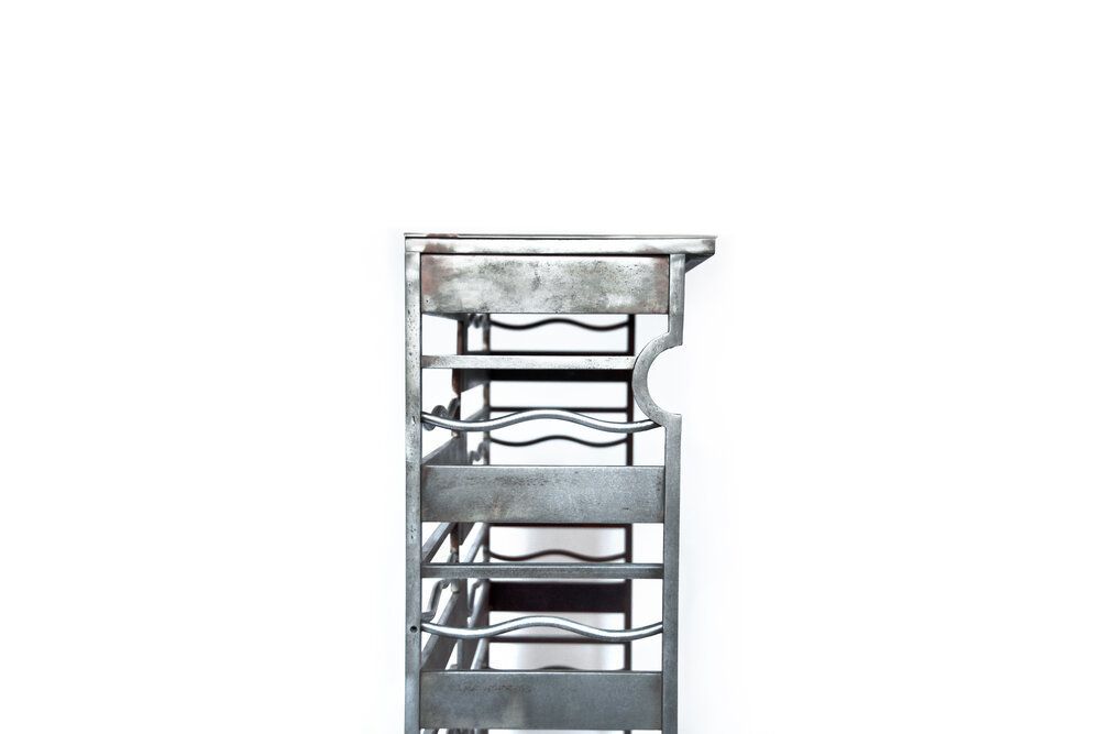 Unique Pair Of Metal Geometric Consoles, France 1930’s photo 1871.0