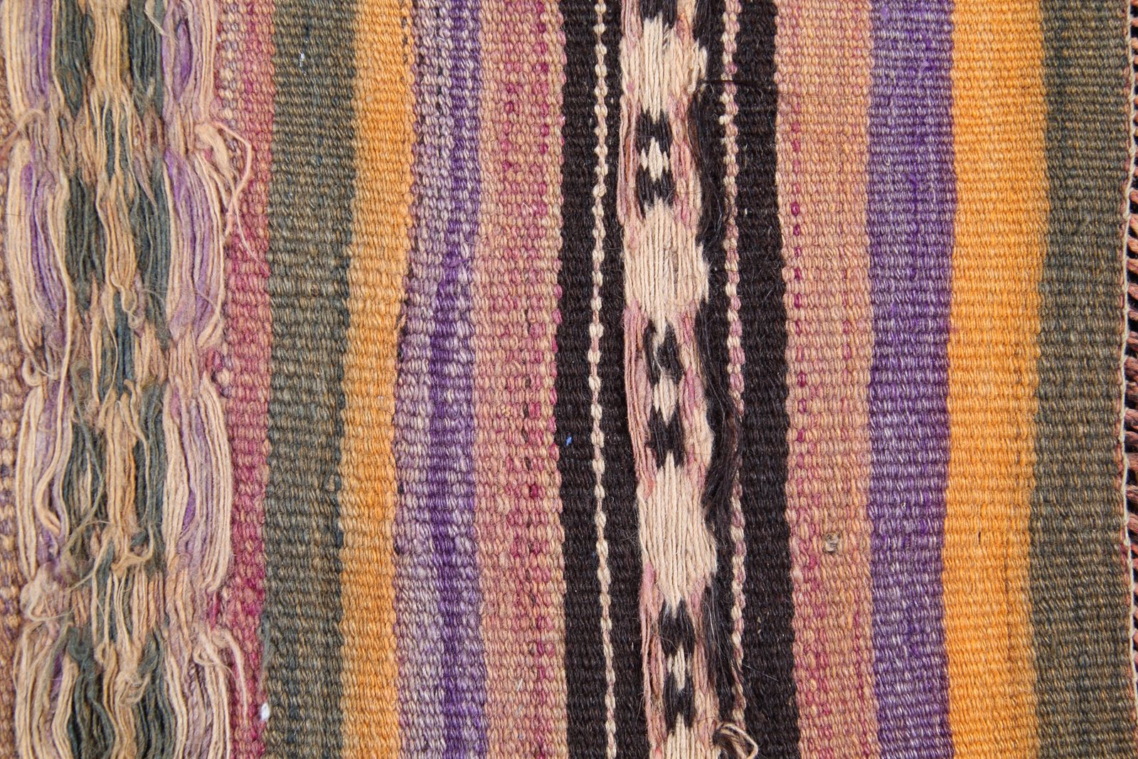 Vintage Kilim Neutral Coloured Flat Woven Wool Rug  Handmade Carpet  98x250cm photo vinterior
