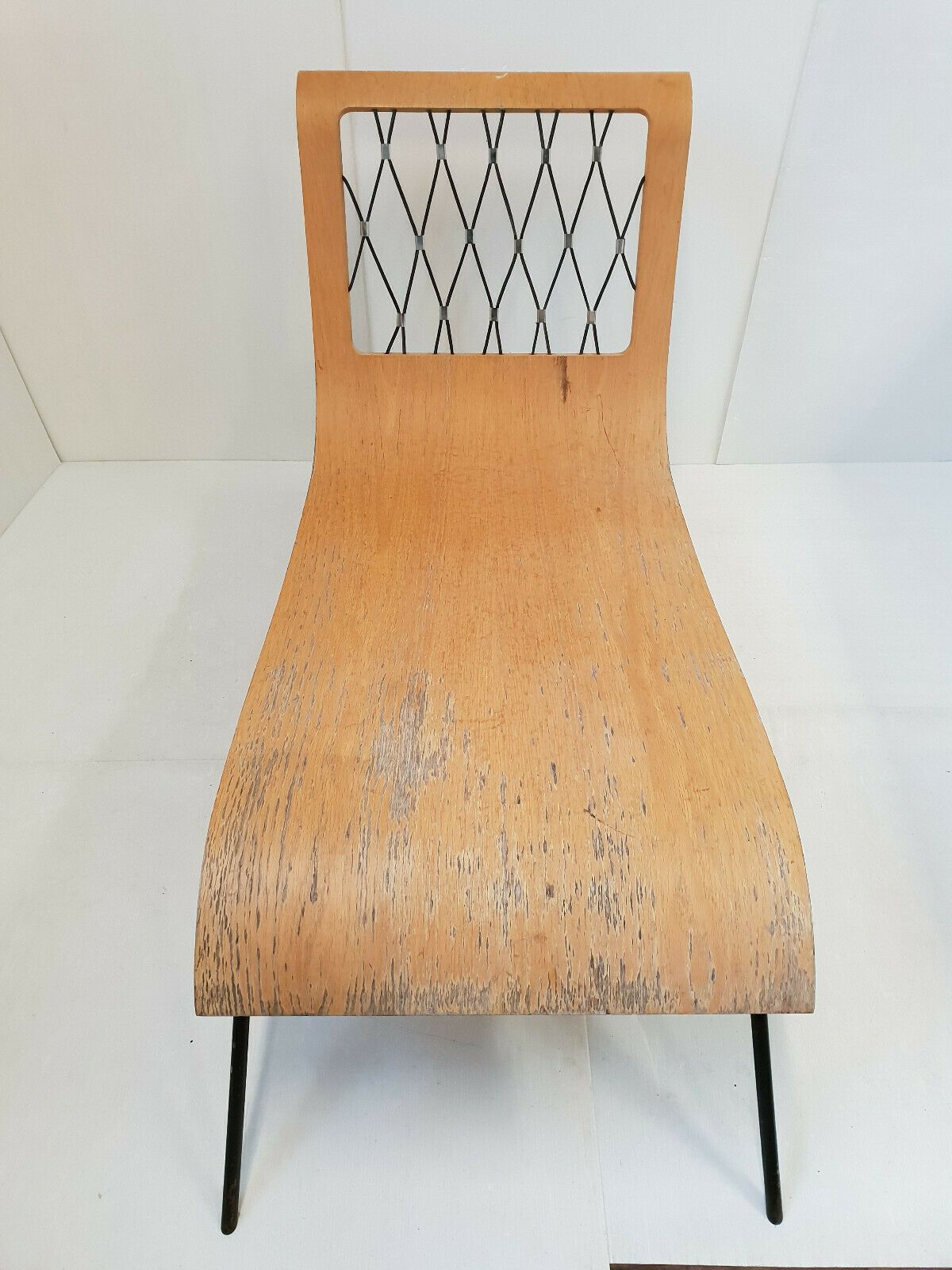 Sublime 1950 Vintage Long Chair Dlg Jean Prouve Jules Leleu Wood Thermoform photo Furniture