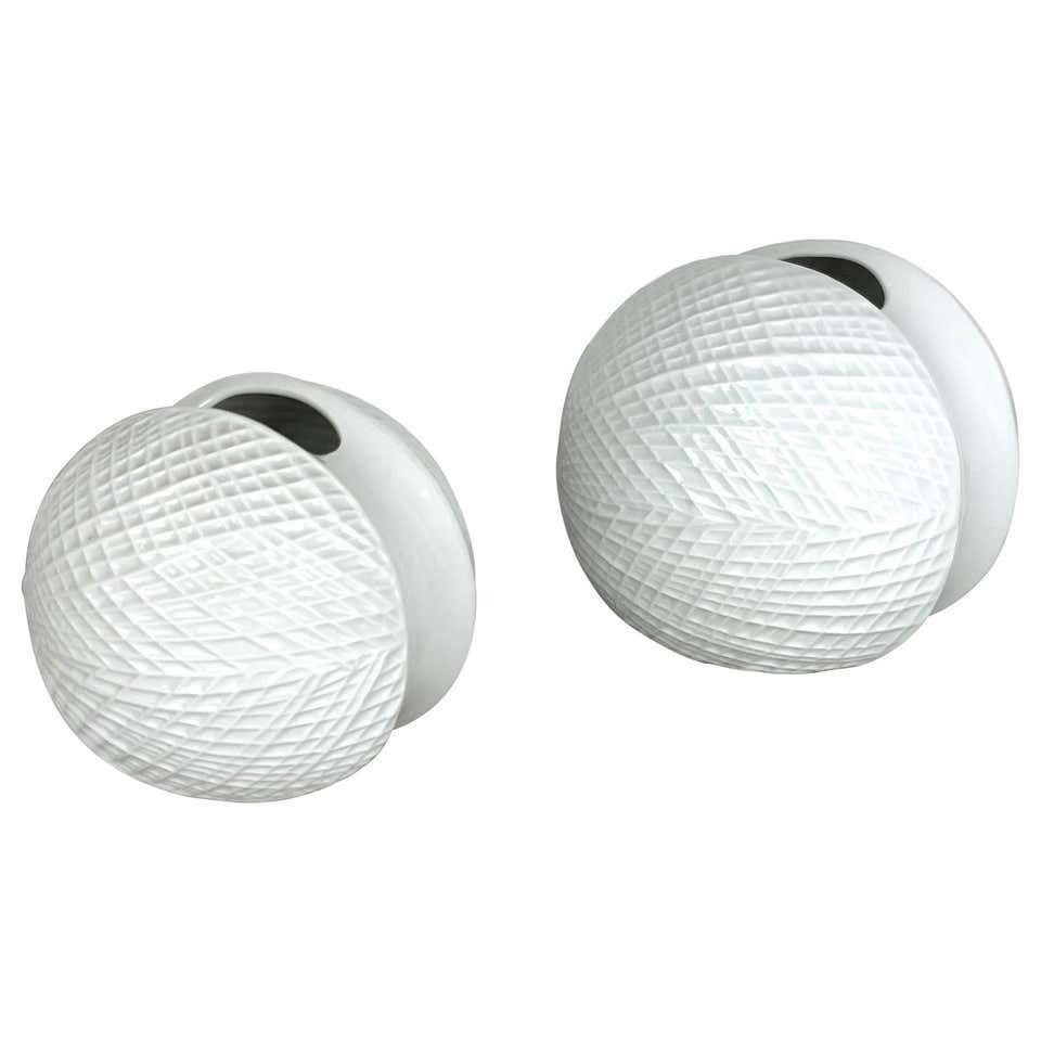 Set Of 2 Porcelain Op Art "Jojo" Vase By Wunsiedel Bavaria, Germany, 1970s photo furniture