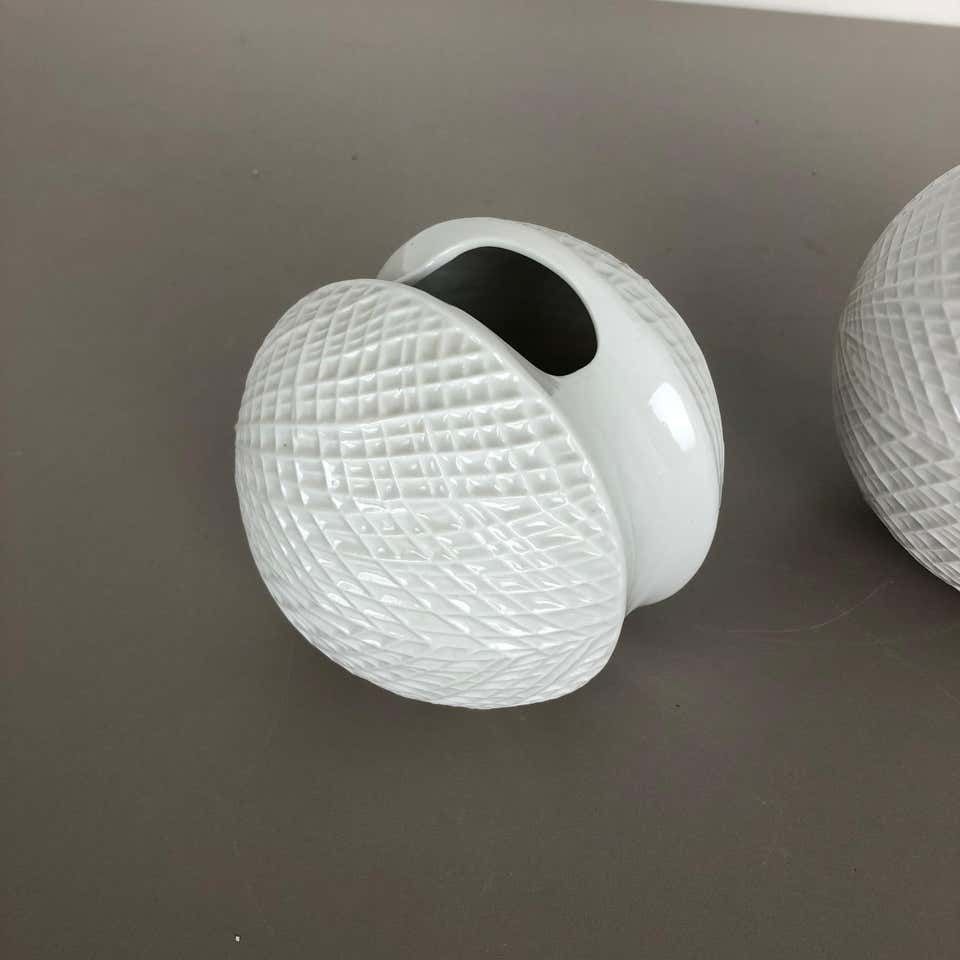 photo buy Set Of 2 Porcelain Op Art "Jojo" Vase By Wunsiedel Bavaria, Germany, 1970s