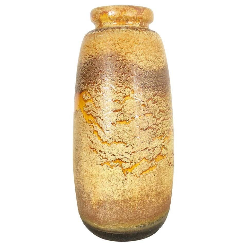 Large Pottery Fat Lava Multi Color 284 47 Floor Vase Made By Scheurich, 1970s