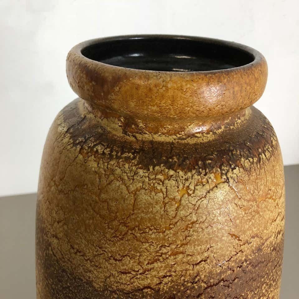 photo vinterior Large Pottery Fat Lava Multi Color 284 47 Floor Vase Made By Scheurich, 1970s