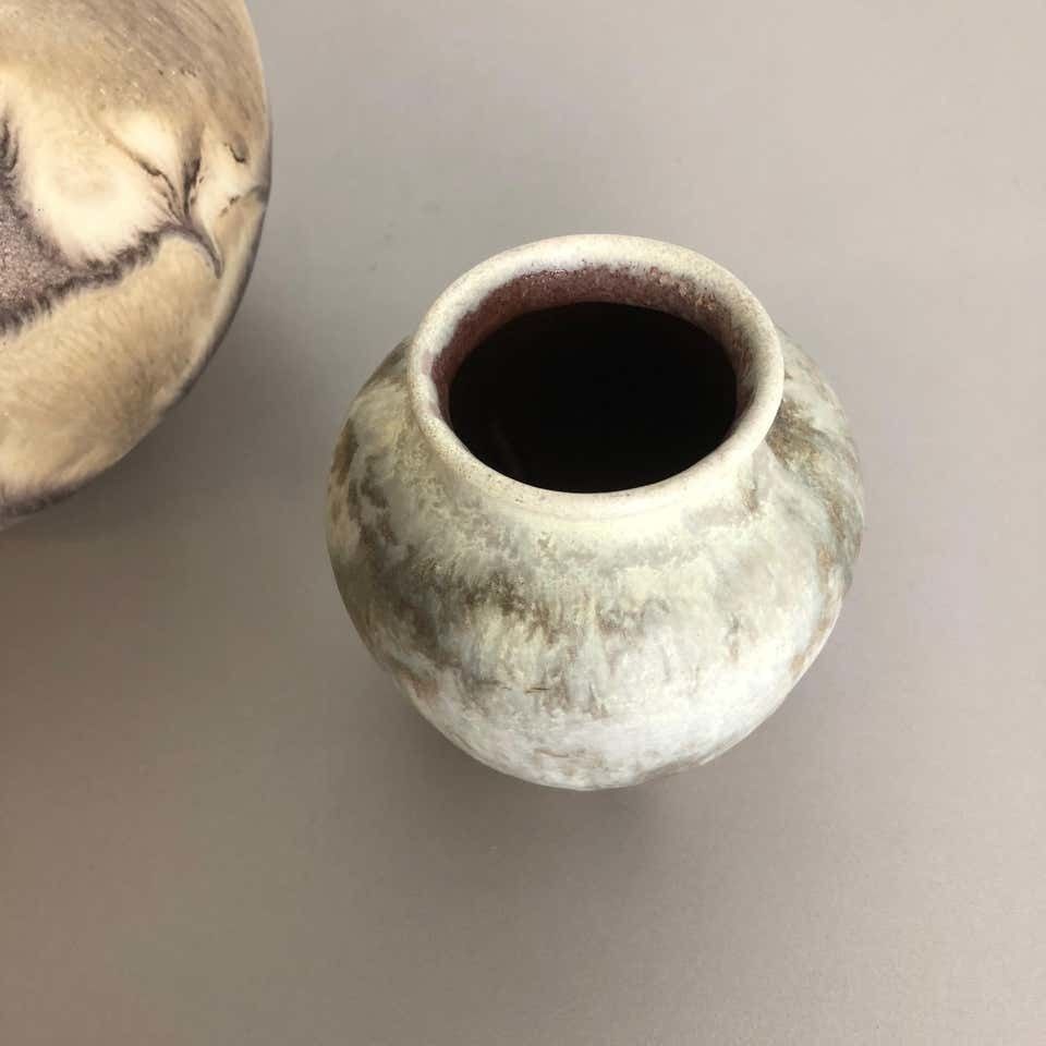 photo for sale Set Of 2 Pottery Vases Fat Lava Abstract Designed By Ruscha, Germany, 1960s