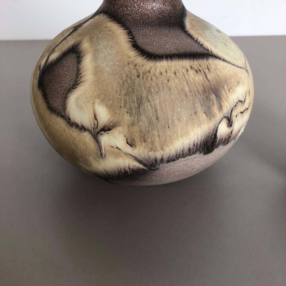 444.0 Set Of 2 Pottery Vases Fat Lava Abstract Designed By Ruscha, Germany, 1960s photo