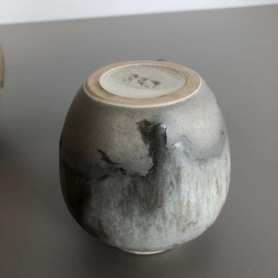 photo vinterior Set Of 2 Pottery Vases Fat Lava Abstract Designed By Ruscha, Germany, 1960s