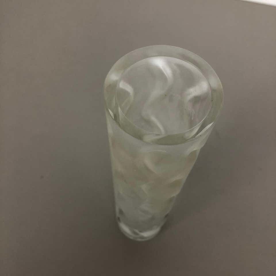 photo for sale Large 1970s Hand Blown "Brutalist" Glass Vase By Peill And Putzler, Germany