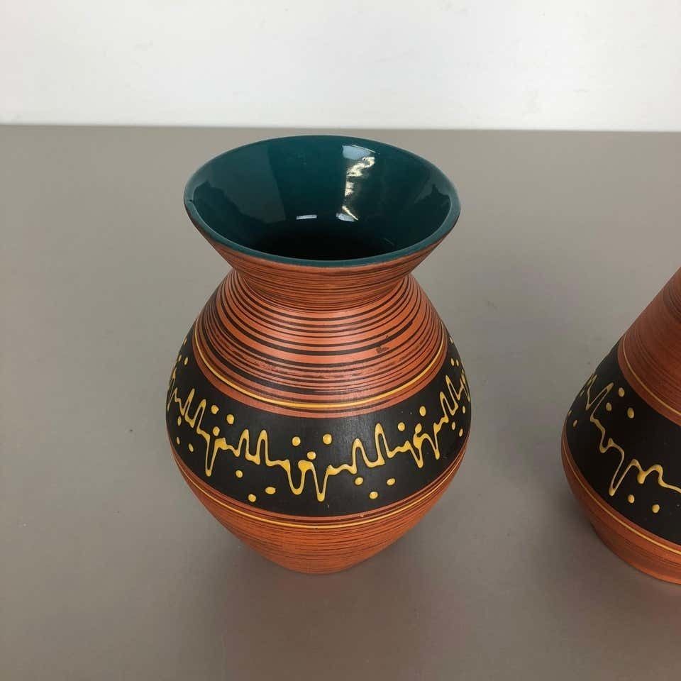 Set Of 2 Ceramic Pottery Vase Heinz Siery Carstens Tönnieshof, Germany, 1960s photo buy