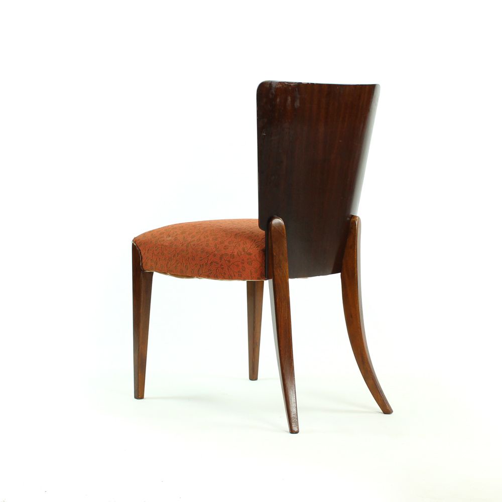 Set Of 4 Dining Chairs H 214 By Jindrich Halabala, Set Of Four, Czechoslovakia, 1930s photo for sale