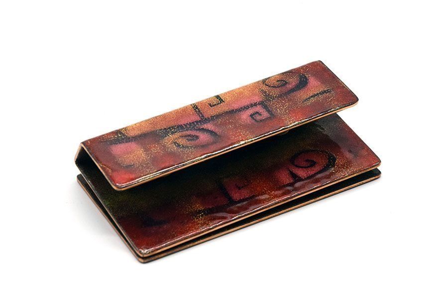 Door Handle In Enameled Copper By Paolo De Poli, 1950s