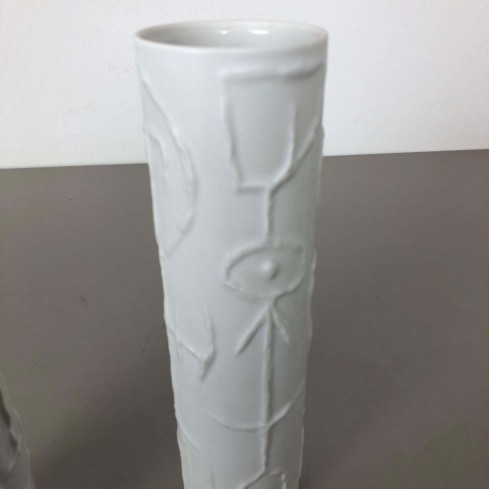 photo buy Set Of 2 Abstract Porcelain Vases By Cuno Fischer For Rosenthal, Germany, 1980s