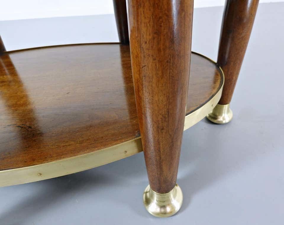 Art Nouveau Table In The Style Of Adolf Loos, Wood And Brass, Circa 1910 photo Furniture