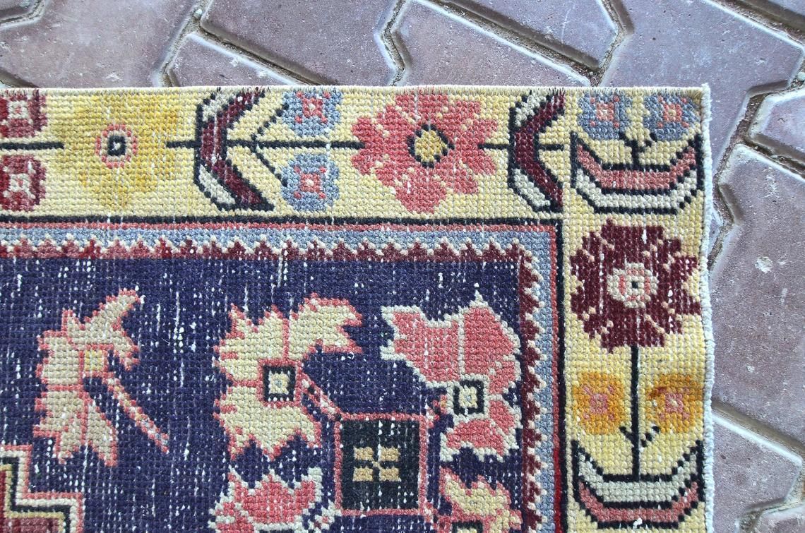 Turkish Rug, Runner Rug, 3.4x7.8 Rug, Unique Design, Runner, Anatolian Old Runner, Wool Rug, Oushak Rug, Carpet Rug, Decorative Rug, Rugs photo vintage