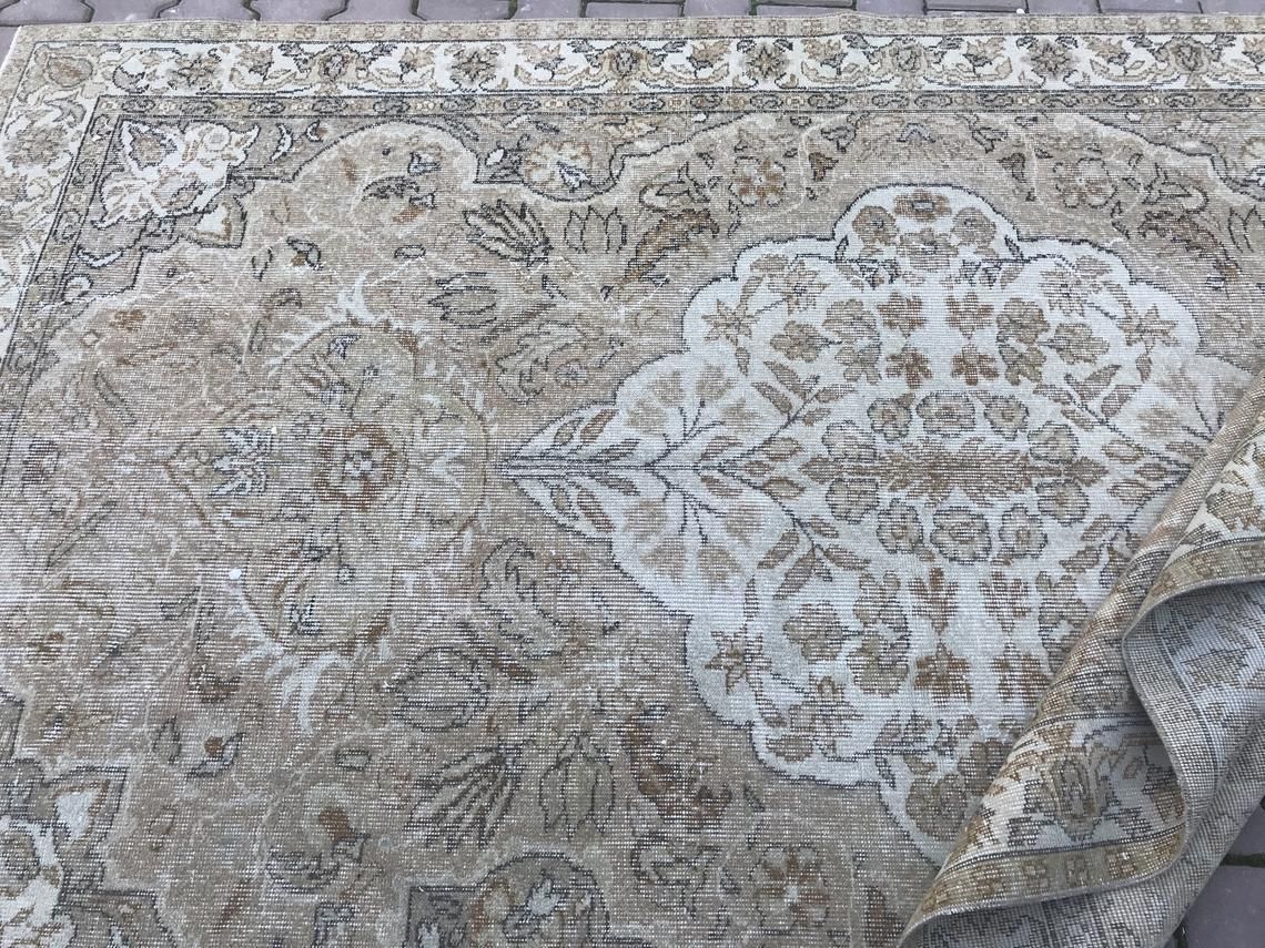 5'5''X9''Rug,Design Rug,Interior Rug,Floor Rugs,Area Rug,Anatolian Rug,Oushak Rug,Vintage Rug,Turkish Rug,Pink Rug,Distressed Rug,Old Rug photo furniture