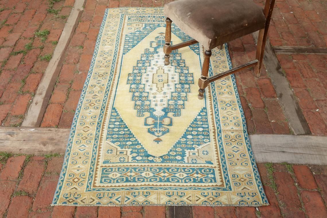 Turkish Rug, Very Rare Rug, Oushak Rug, Anatolian Rug, Area Rug, Vintage Rug, Decorative Rug, Handmade Rug, Bohemian Rug 3.1 X 6.2 Ft