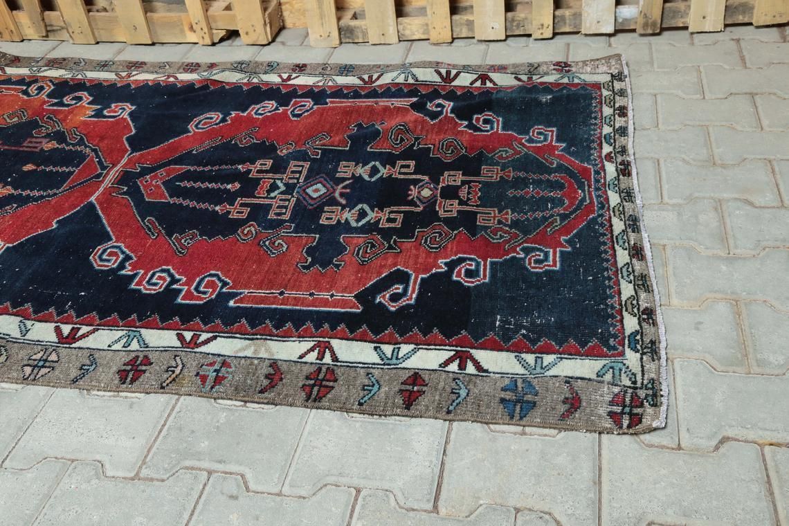 4 X 12 Ft, Wide Runner, Turkish Runner Rug, Anatolian Runner, Handmade Runner Rug, Vintage Runner Rug, Oushak Runner Rug, Hallway Rug photo 385.0