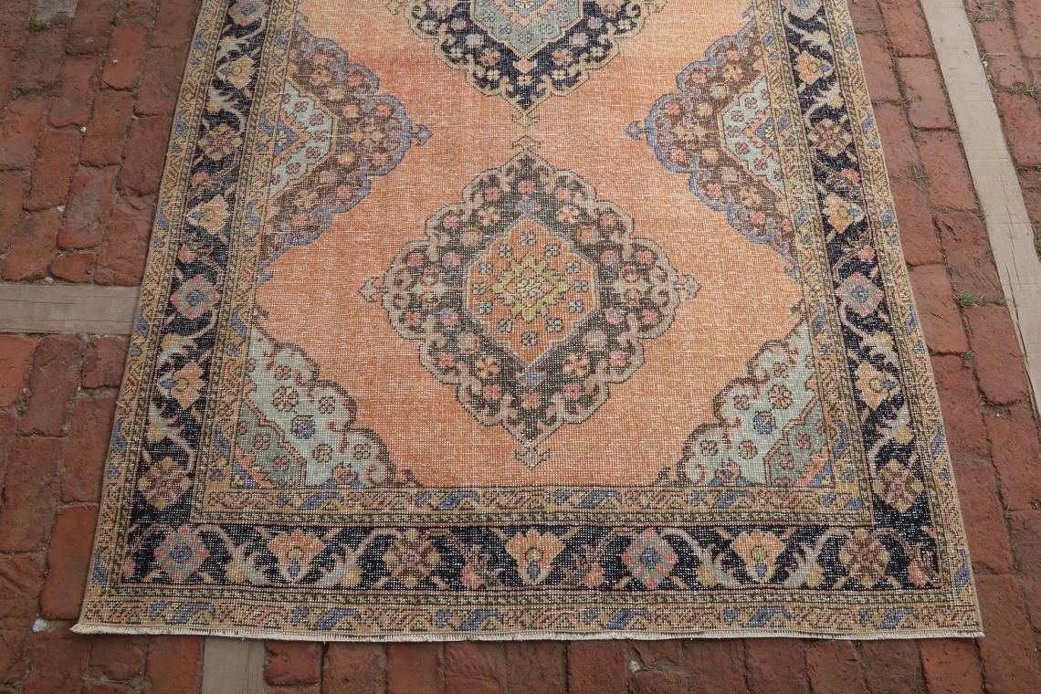 Anatolian Runner Rug, Wide Runner Rug, Runner Rug, Turkish Runner Rug, Hallway Rug, Antique Runner Rug, Oushak Runner Rug, 4.8 X 13.4 Ft photo Textiles