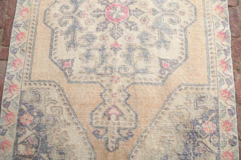 Wool Rug ,Area Rug, Turkish Rug, Oushak Rug, Handmade Rug, Vintage Rug, Decorative Rug, Beige Rug photo 350.0