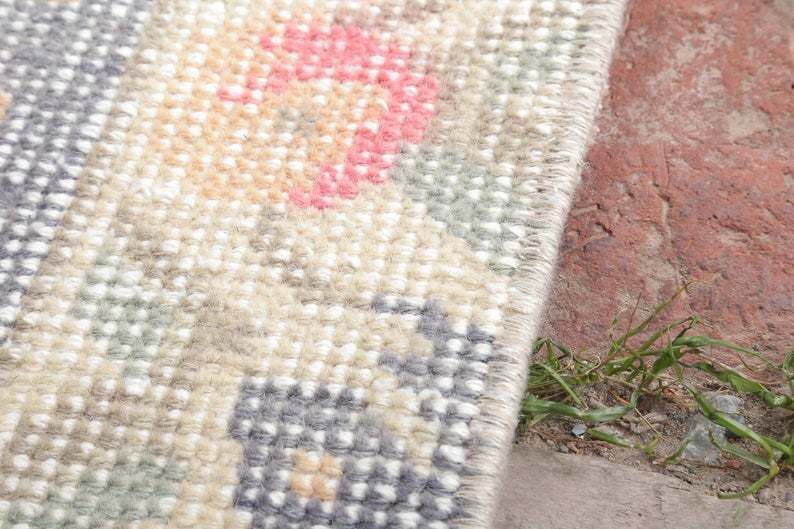 Wool Rug ,Area Rug, Turkish Rug, Oushak Rug, Handmade Rug, Vintage Rug, Decorative Rug, Beige Rug photo vinterior