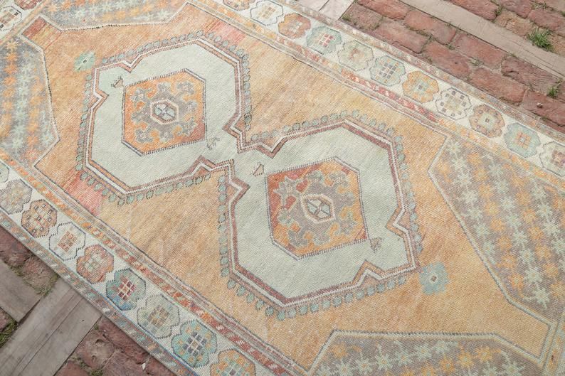 Anatolian Rug, Area Rug, Turkish Rug, Oushak Rug, Handmade Rug, Bohemian Rug, V Intage Rug, Decorative Rug, Oriental Rug photo Textiles