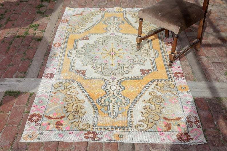 Decorative Rug, Vintage Rug, Anatolian Rug, Turkish Rug, Oushak Rug, Oriental Rug, Area Rug, Handmade Rug, Bohemian Rug