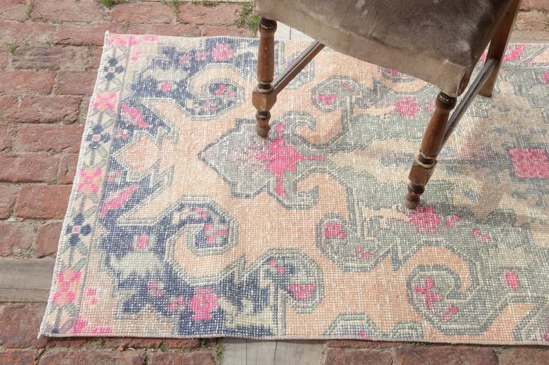Bohemian Rug, Decorative Rug, Anatolian Rug, Vintage Rug, Oushak Rug, Turkish Rug, Area Rug, Handmade Rug, Bohemian Rug photo furniture