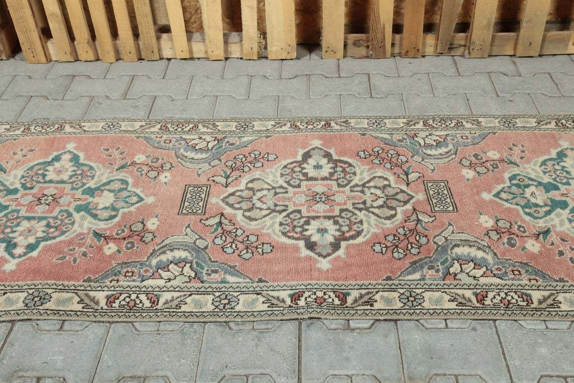 3 X 10 Ft, Thin Runner Rug, Turkish Runner Rug, Rare Runner Rug, Vintage Runner Rug, Oushak Runner Rug,Anatolian Runner Rug,Bohemian Rug photo for sale