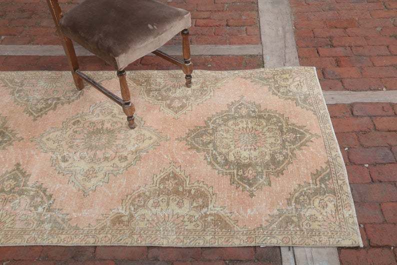 Vintage Runner, Hallway Rug, Turkish Runner Rug, Antique Runner Rug, Handmade Rug, Oushak Runner, Bohemian Runner, Long Runner photo for sale