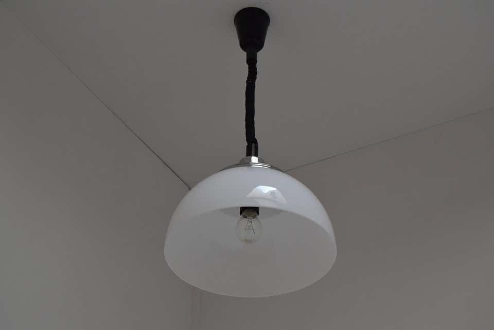 Mid Century Large Pendant Meblo Designed By Harvey Guzzini, Space Age,1970‘S. photo vinterior
