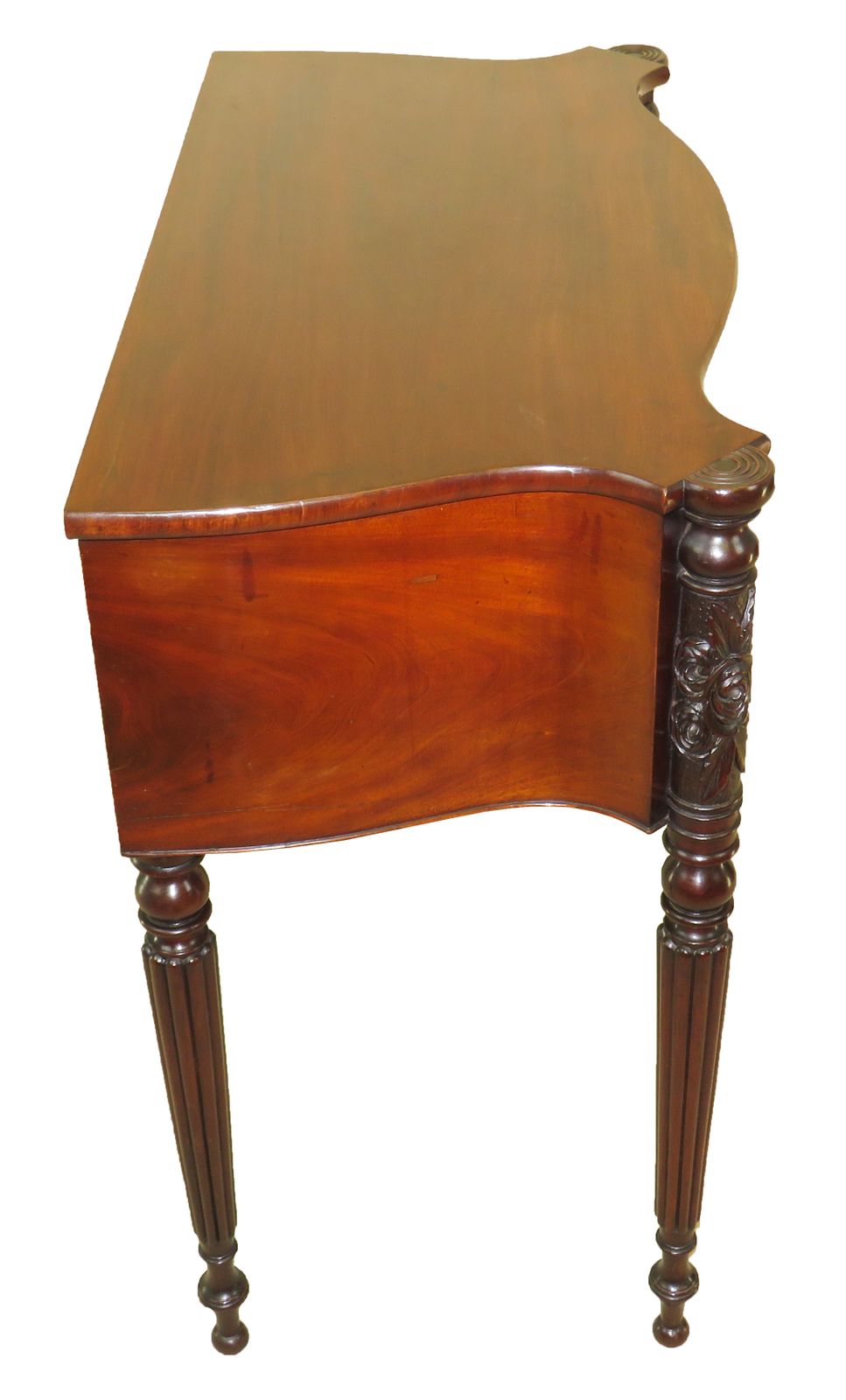 American 19th Century Federal Mahogany Serpentine Table (America, Circa 1810) photo vintage