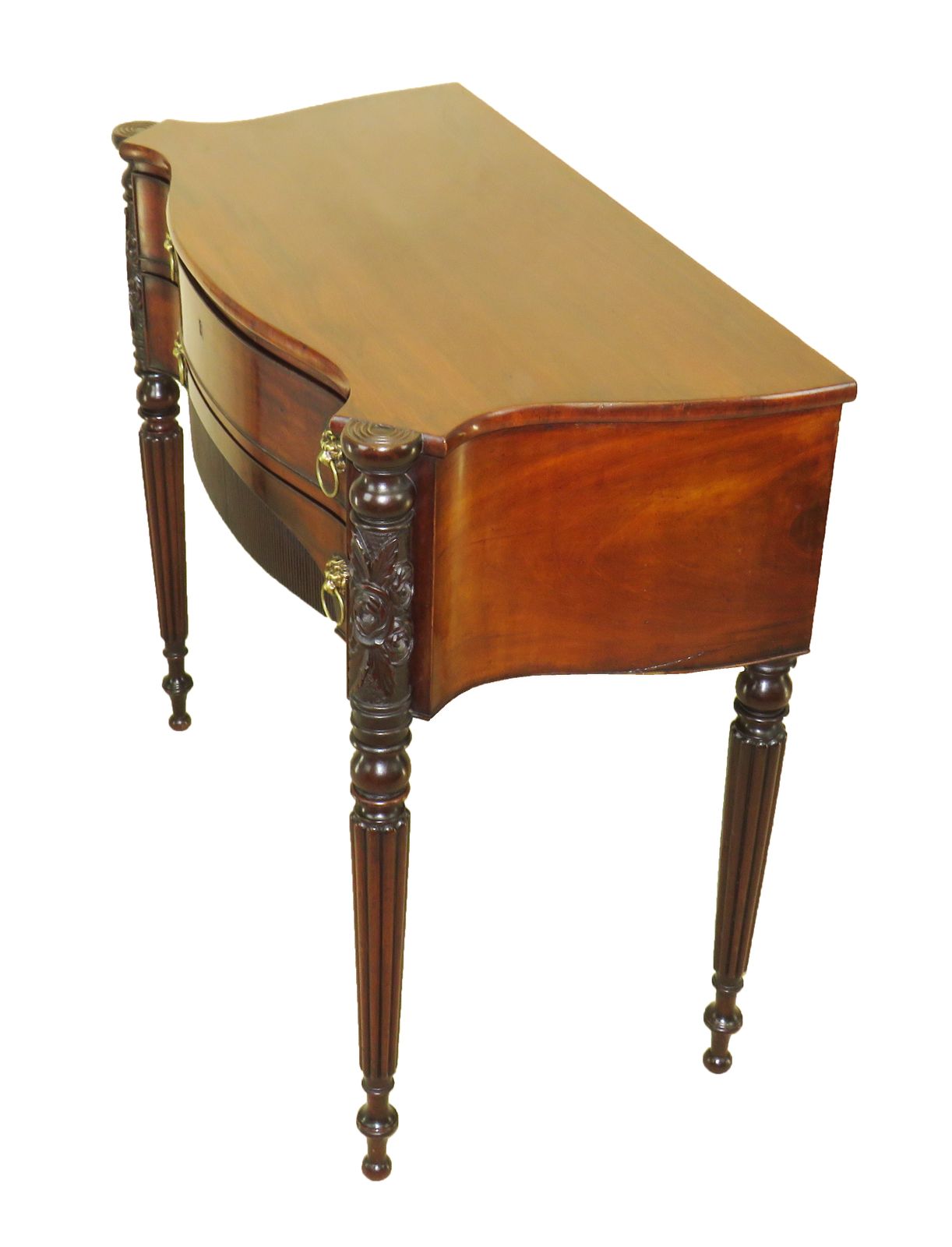 photo furniture American 19th Century Federal Mahogany Serpentine Table (America, Circa 1810)