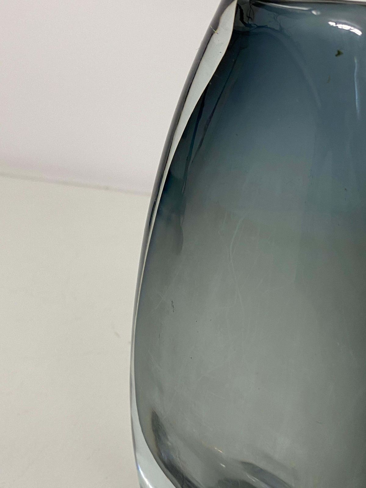 photo for sale Sommerso Glass Vase, From Scandinavie 1960, Signed